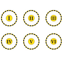 Objective Point Markers 6PCS Set Objective Marker Compatible with WH40K KT Wargame (Miniature Not Included) (V2)