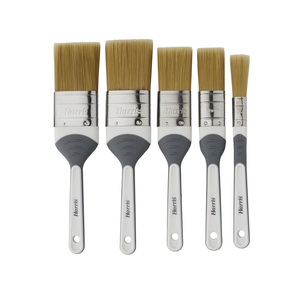 Harris Seriously Good Woodwoork Stain & Varnish Paintbrush 5 Pack 0.5In 1In 1.5In 2In