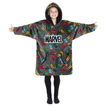 Oversized Hoodie Blanket for Kids, Black Panther Avengers Gifts for Boys (Grey Aop)