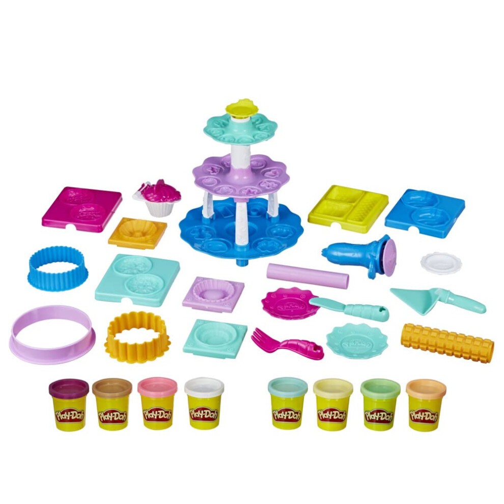 Kitchen Creations Bakery Creations Play Food Set with 8 Non-Toxic Colours, 57g Cans, Multicolor, One Size, (E2387EU5)