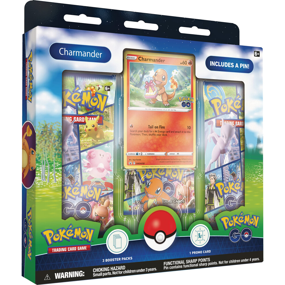 TCG: PokÃ©mon GO Pin Collection Charmander (1 Foil Promo Card, 1 Collector's Pin & 3 Booster Packs)