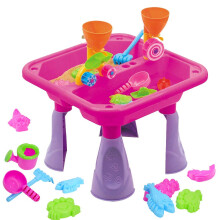 Delex Sand and Water Table with Double Compartment for Toddlers including Assorted Accessories. Garden Sandpit Play Set. Great Christmas XMAS