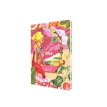 Maxilmalism 2024 Diary A5 Week To View Diary - Business Planner and Organiser - January to December 2024 Diary - Weekly - Yellow/Pink - MX153.45-24