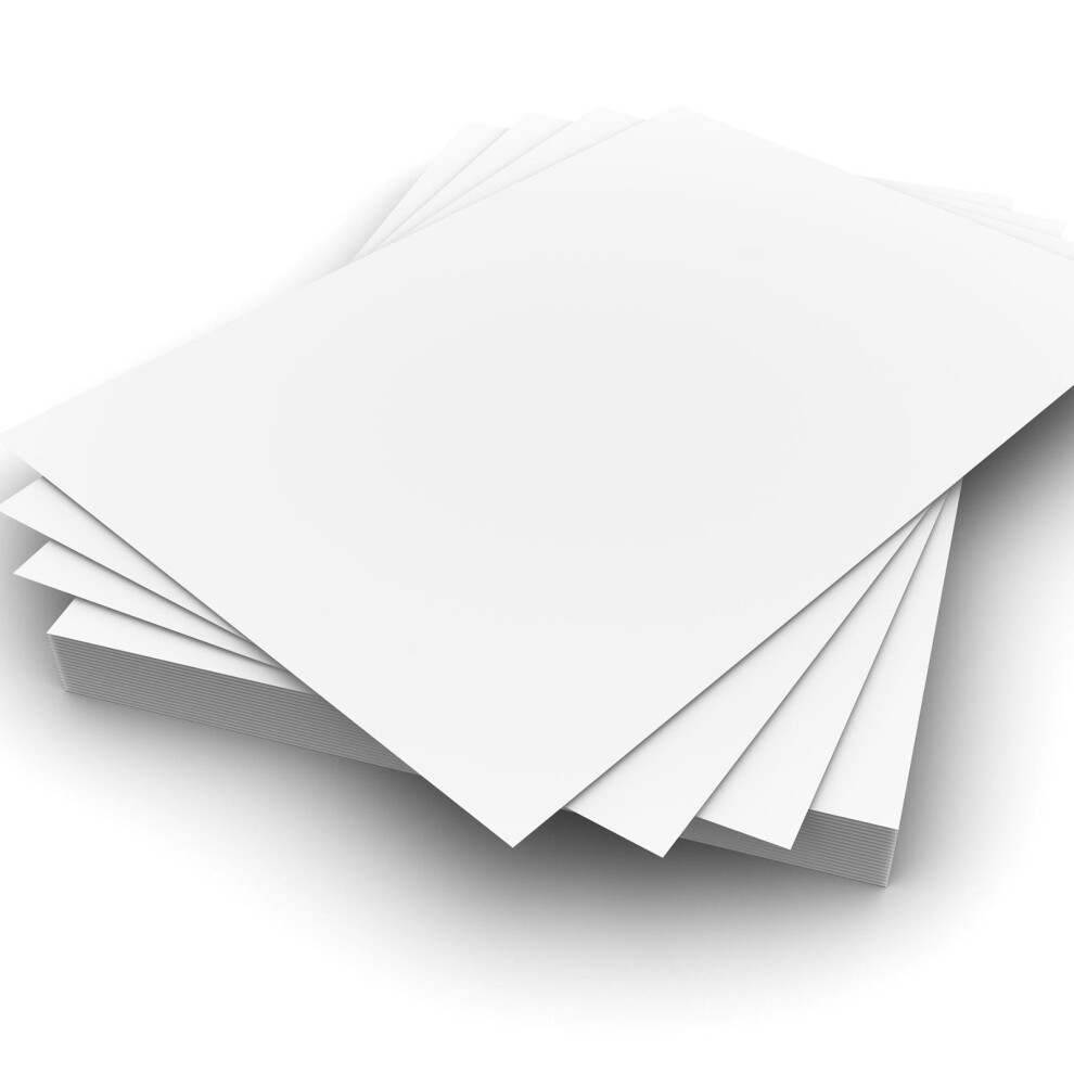100 Sheets A4 160gsm White Card - Premium Thick Printing Paper Suitable for All Printers
