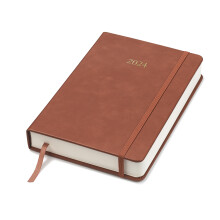 Executive Journal – 2024 Day Per Page Diary – Personalisation Available (Brown, A5)