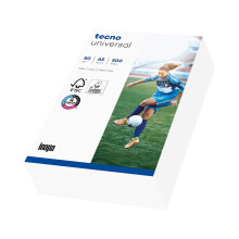 Tecno Universal Printer/Copier Paper 80 g/m², A5 (210 x 148), 500 Sheets, White - A5 Paper