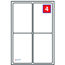 4 Labels per A4 Sheet, 100 Sheets 400 Labels Total, Self Adhesive Address Mailing Printer Labels–Compatible with Inkjet and Laser Printers –