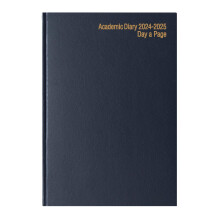 IMPRINT 2024-2025 Academic A4 Diary Page per Day Case Bound Mid-Year Diary - Student Teacher Planner Organiser with Diary, Timetable, Term and Notes