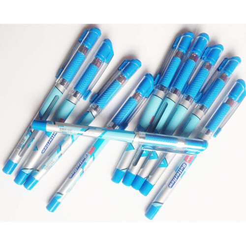 Cello Butterflow Ballpoint Pen Blue Pack of 10 1