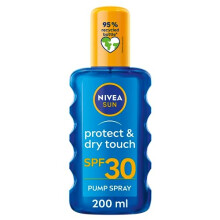 SUN Protect & Dry Touch Invisible Sun Spray SPF 30 (200 ml), Water-Resistant Sun Oil, Immediate Protection against UVA & UVB Rays, Transparent/No