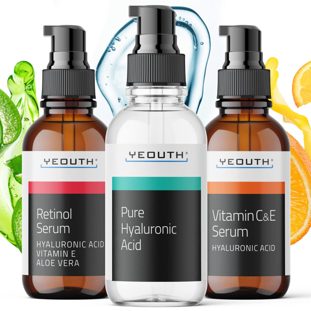 Yeouth Retinol Serum For Face, Vitamin C Serum For Face With Hyaluronic Acid Serum For Face, Retinol For Face Serum, Vitamin C Face Serum For Women, Skin