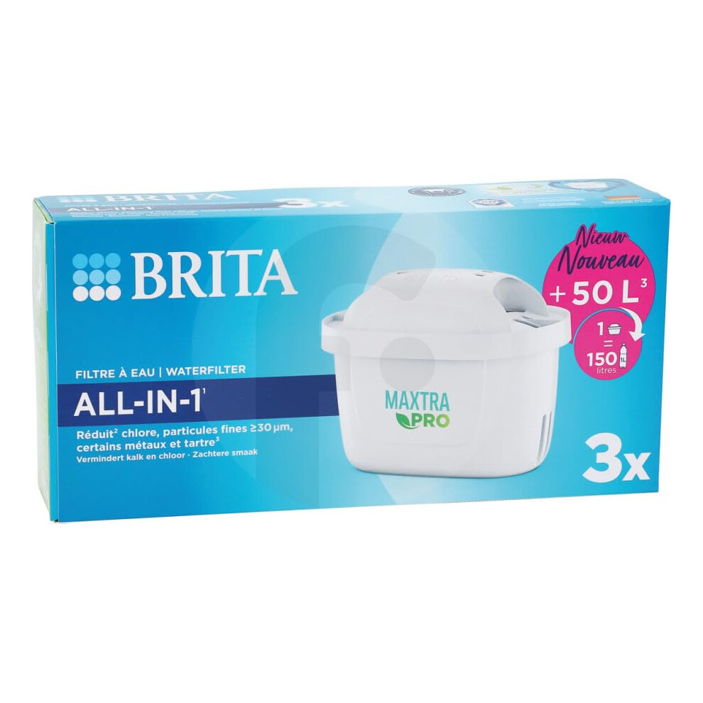 - Water filter cartridge - MAXTRA PRO ALL-IN-1-3-Pack - Value pack, White Pro