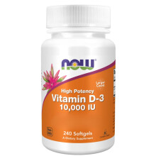 Foods Vitamin D3 10,000 IU - High Strength for Immune Support & Bone Health - 240 Easy-to-Swallow Softgels- Year-Round Vitamin D Supplement