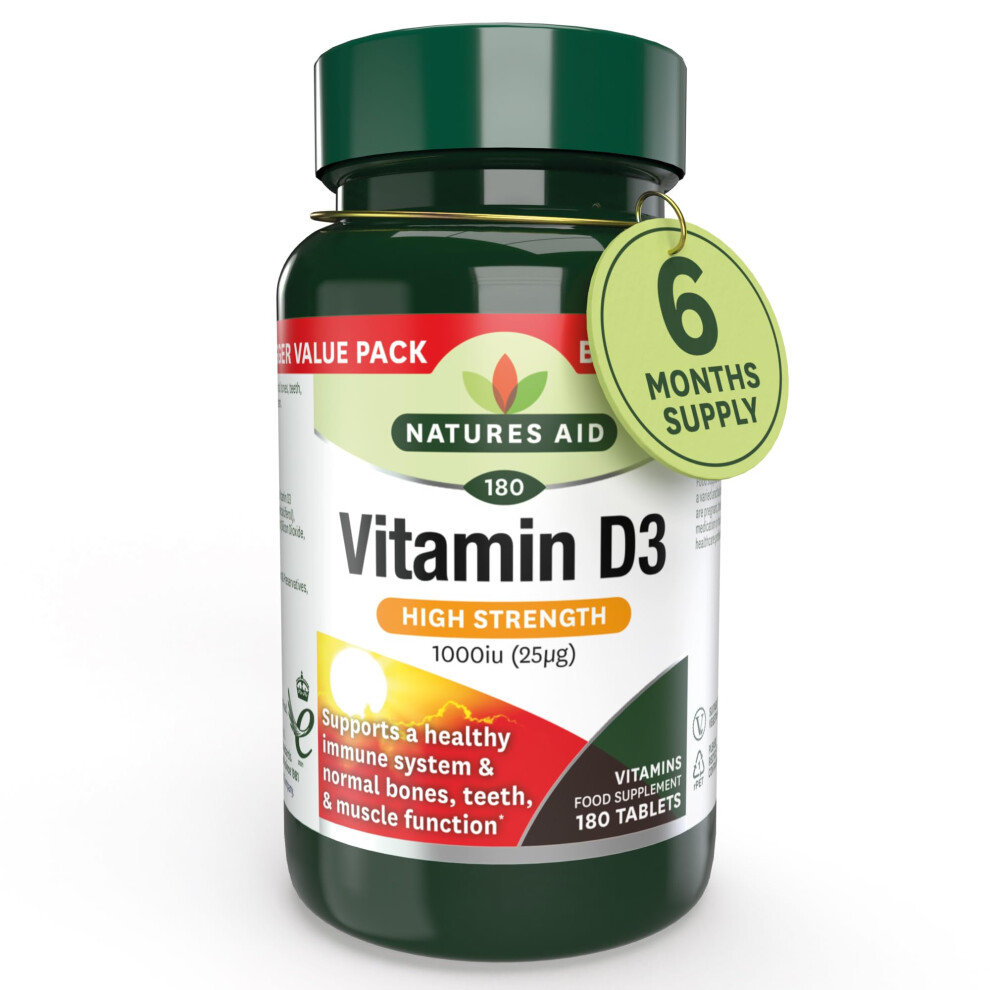 Vitamin D3 1000iu, 180 Tablets