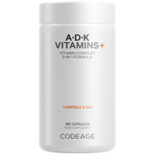 ADK Vitamin Supplement, Vitamin A, Vitamin D3 Cholecalciferol 2000 IU, Vitamin K2 (Menaquinone-7), 6-Month Supply A D K Vitamins - Support Bones,