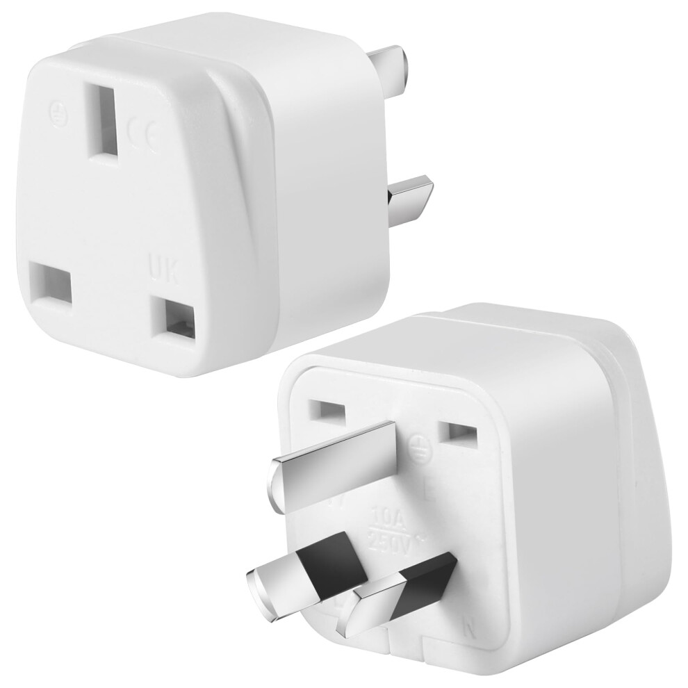 2-Pack UK to Australia Plug Adapters Australia Power Converter Grounded Universal Travel Adapter 3 Pin New Zealand China Fiji Argentina International