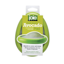 35033 Avocado Saver and Storage Containter, Holder, Pod for The Fridge, Silicone Cover, Green