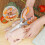 Scissors, Kitchen Scissors with Sharp Stainless Steel Blades and Soft Handles, Multifunctional Scissors Set, 5PCs, Orange/Grey 2