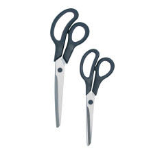 Everyday Set of 2 Scissors | 8 Inch & 10 Inch Stainless Steel Multipurpose Kitchen Scissors | Black
