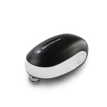 One-to-Go Electric Can Opener: Open Cans with One Press - Auto Detect & Cut Any Can Shape, with Auto-Stop, No Sharp Edges, Handy Lid Remover, Battery
