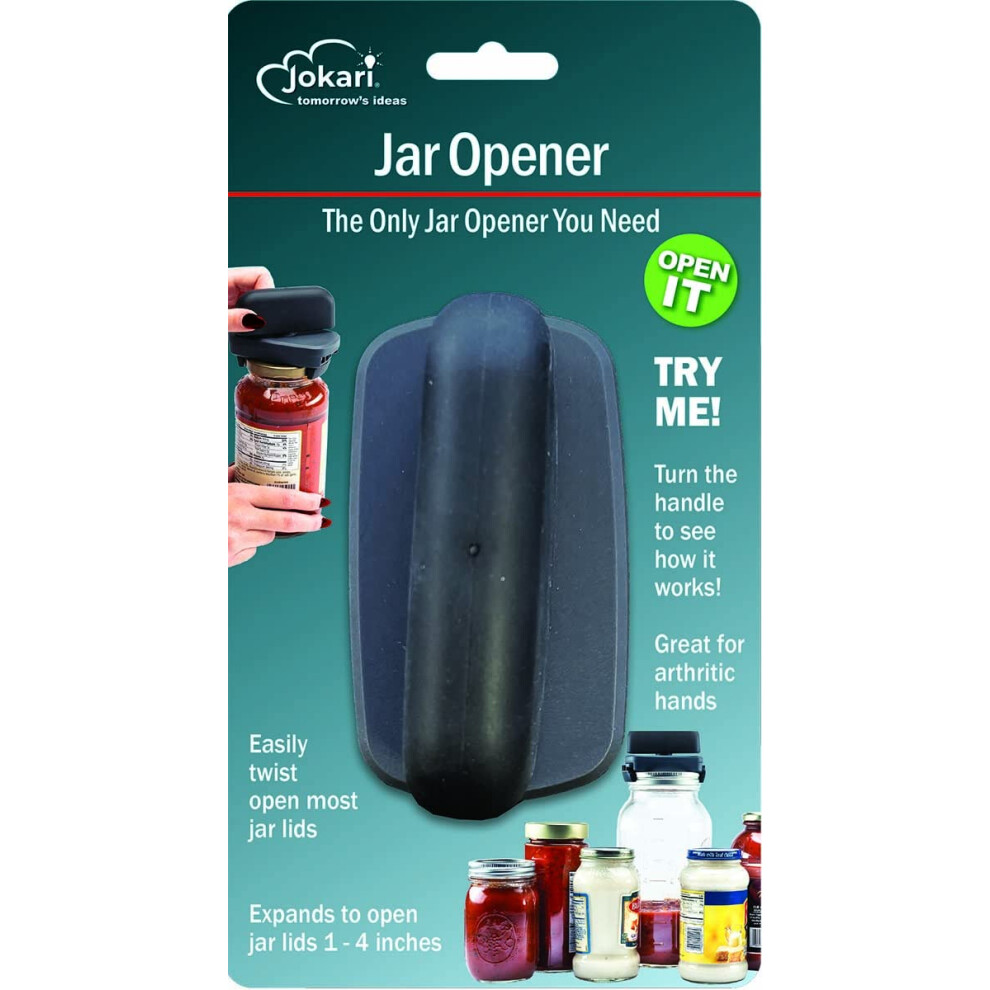 Jokari Easy Grip Adjustable Jar Opener To Open Jars With Lids Of Virtually Any Size. Perfect Kitchen Gadget Accessory So Anyone With Arthritis, Weak Grip