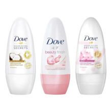 Dove 3-Pack Deodorant 50ml. Potent Roll On Deodorant for Lasting Protection. Perfect Deodorant for Women on the Go. Strong Deodorant Roll On Crafted