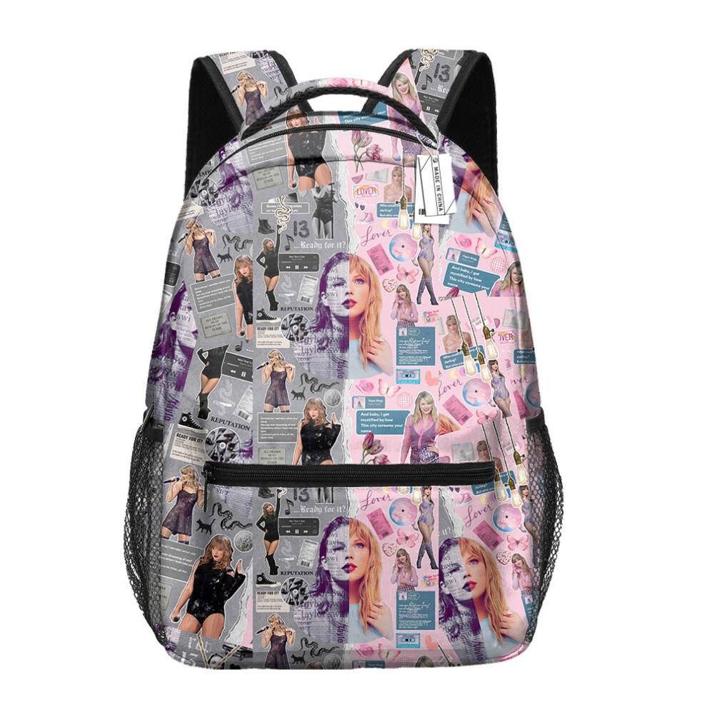(Style H) Taylor Swift Printing Backpack Children School Bag Comfortable Large Capacity