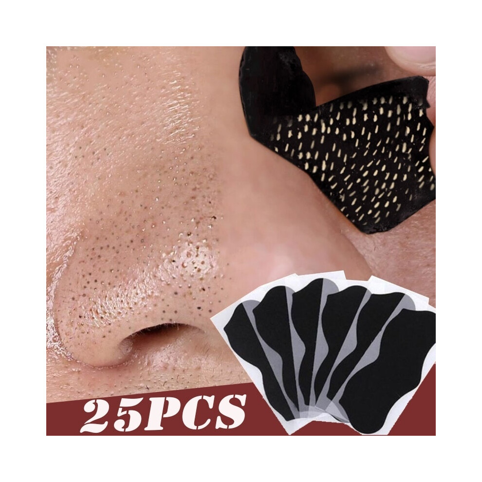 Flemye (25Pcs) 25Pcs Nose Blackhead Remover Mask Pore Cleaner Mask Deep Nose Pore Cleaning Skin Care