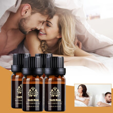 (4pcs-Men's Essential Oil) 10ml/pcs-Men's Massage Essential Oil With Ginseng, Jojoba, And Olive
