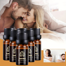 (6pcs-Men's Essential Oil) 10ml/pcs-Men's Massage Essential Oil With Ginseng, Jojoba, And Olive