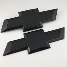 (Black - front rear emblem) 2PCS Chevrolet Soland Pickup Truck Front Rear Badge Refit Car Emblem