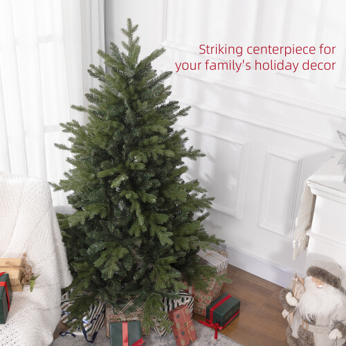 Homcom HOMCOM 5 Ft Artificial Christmas Tree with Metal Base, Hinged Branches 2