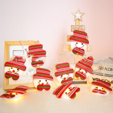 (1 Style, 1.5m10 lights) Santa Claus String Lights Christmas Tree Snowman Decoration Lights