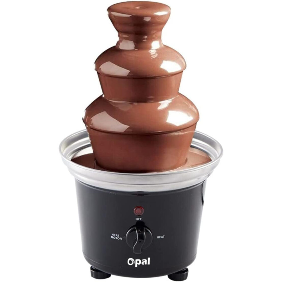 Large Size Stainless Steel Chocolate Fountain Fondue Set Electric 3-Tier Machine with Hot Melting Pot Base