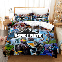 (3pcs(135X200cm), Style 1) Fortnite 3d Printed Bedding Set Duvet Cover Quilt Cover Pillowcase Kids Gift