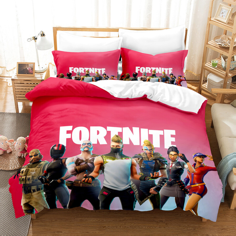 Stbnvf (3Pcs(200X200cm), Style 4) Fortnite 3D Printed Bedding Set Duvet Cover Quilt Cover Pillowcase Kids Gift Not,Specified