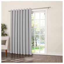 (Silver 260 GSM, 66" x 84") Room Darkening Curtains Ready Made Ring Top