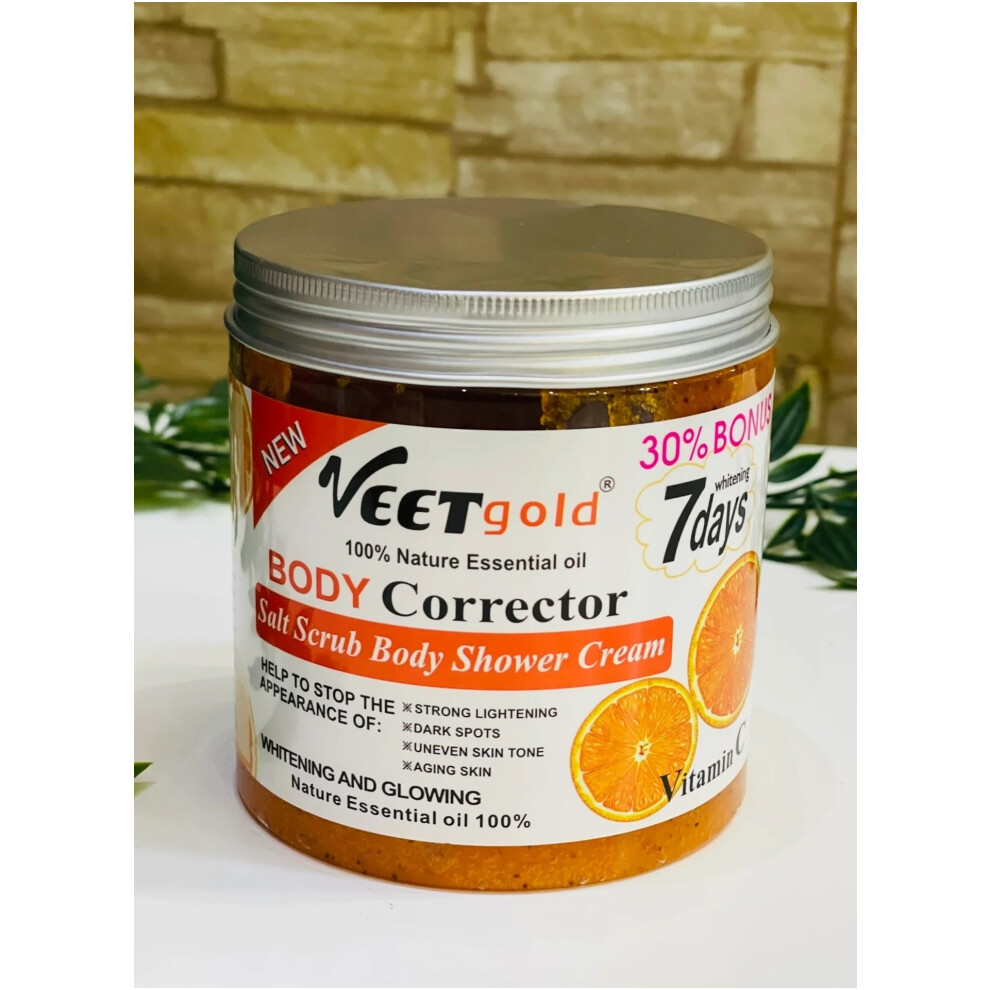 Veet gold Vitamin C Super Whitening Salt Body Scrub 500 g