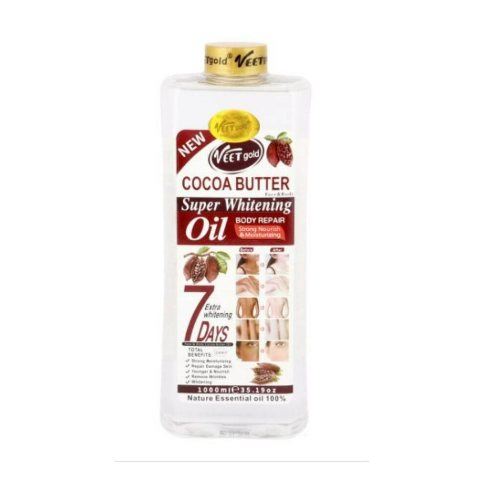 Gold Veet Cocoa Butter Oil 1000Ml | Body Repair Oil | Strong Nourish & Moisturizing