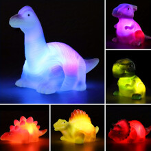 (6 Packs/Set) 6 Pcs/Pack Light-Up Floating Dinosaur Bath Toys Set for Kids in Birthday Christmas Easter