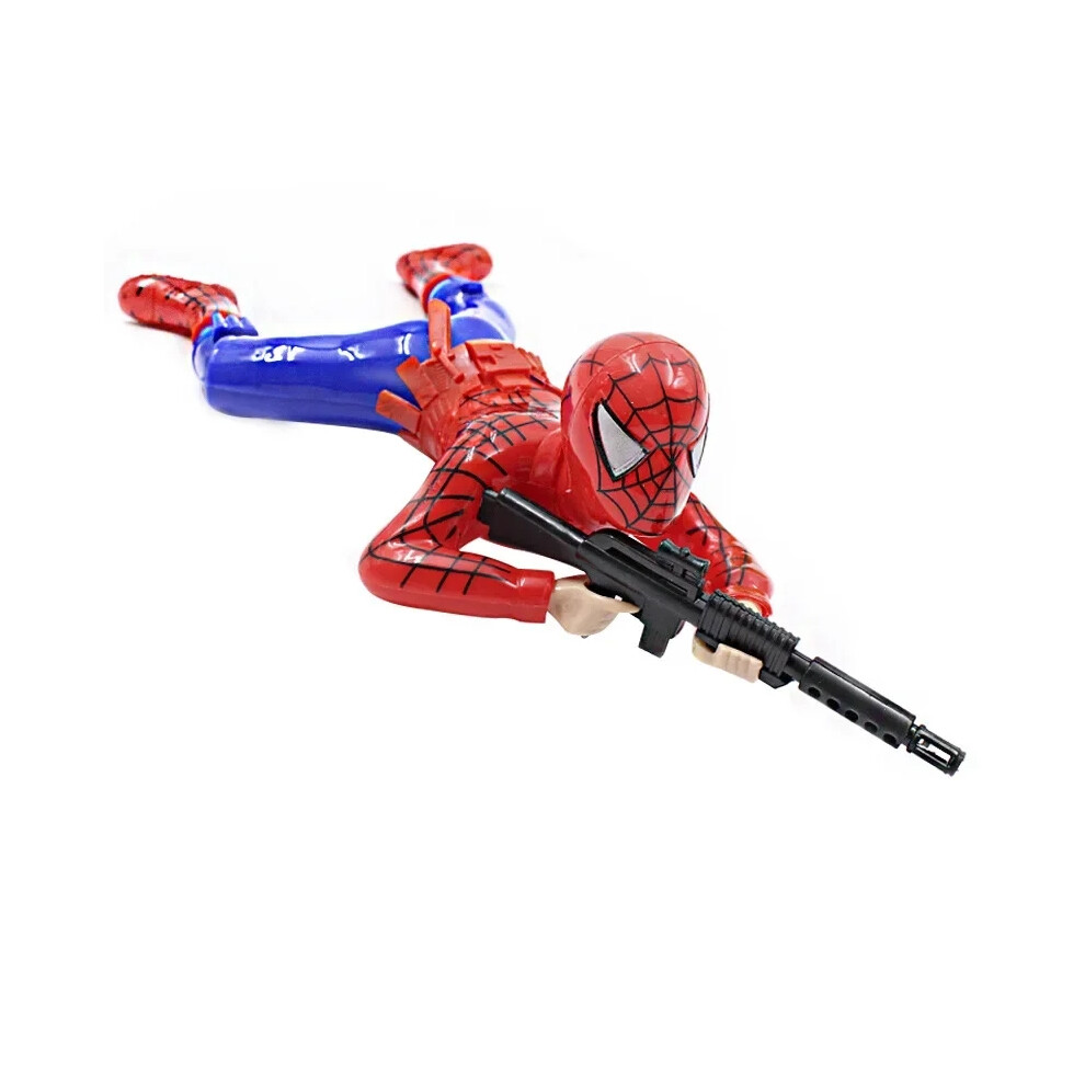 (ZZX) Spider-Man Jedi Crawling Soldier Electric Bald Warrior Selection Crawling Crawling Soldier Shooting Gun