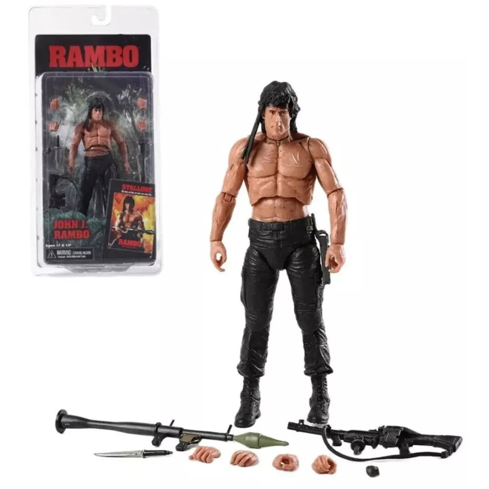 NECA John Rambo First Blood Part II Action Figure 18cm Official