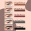 (Light Brown) 4 Tipped Precise Brow Pen, 4 Point Eyebrow Pencil Waterproof Liquid Eyebrow Pen Makeup With a Micro-Fork Tip Applicator 4