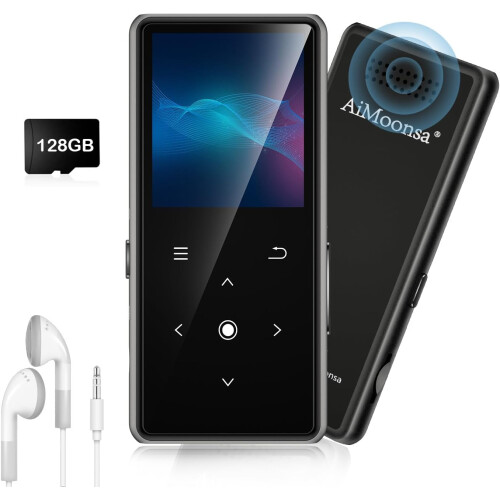AiMoonsa 64GB MP3 Player with Bluetooth 5.2, AiMoonsa Music Player