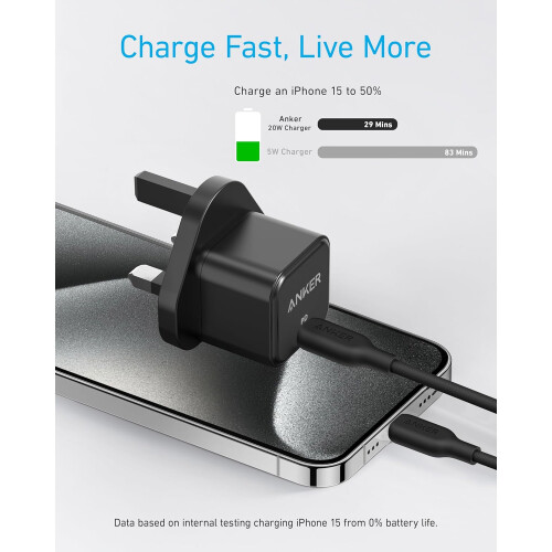 Anker USB C Plug, Anker 20W USB C Charger - Fast Charging PowerPort III Cube 2