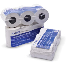 Iconex 2.25 in. x 85 ft. Thermal Print Paper Receipt Roll, White - Pack of 3