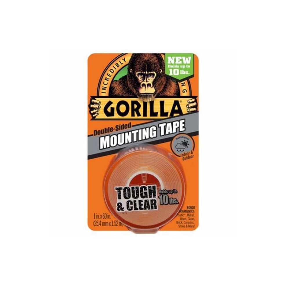 Gorilla 6065001 1 X 60 in. Tough & Clear Mounting Tape Roll