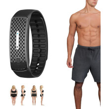 (Black) Ultrasonic Body Shape Wristband, Magnetic Lymphatic Drainage Detox Bracelet, Smart Waterpoof Weight Loss Slim Fit Bracelet