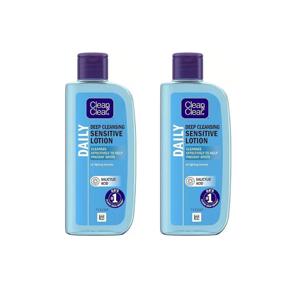 2 x Clean & Clear Cleansing Lotion Sensitive Skin 200ml
