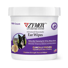Zymox 667334905793 Advanced Enzymatic Ear Wipes for Cats & Dogs - 100 Count